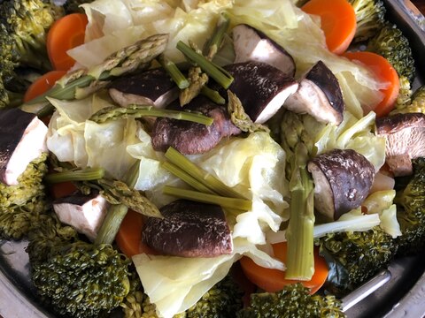 椎茸と温野菜サラダ